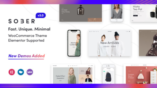 Sober Theme GPL v3.5.2 | WooCommerce WordPress Websites