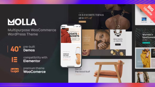 Molla Theme GPL v1.5.8 – Multi-Purpose WooCommerce Websites