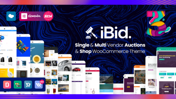 iBid Theme GPL v4.2.1 – Multi Vendor Auctions WooCommerce Websites