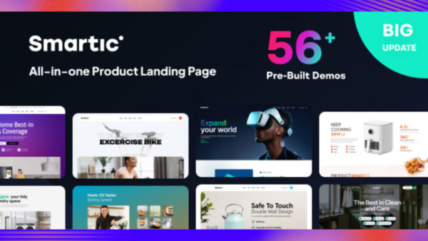 Smartic Theme GPL v2.1.4 – Product Landing Page WooCommerce Theme