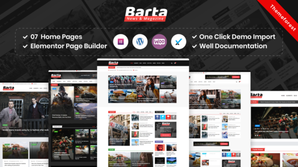 Barta Theme GPL v2.0.3 – News & Magazine WordPress Theme