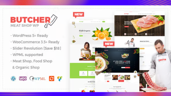 Butcher Theme GPL v2.39 – Meat Shop WooCommerce WordPress Theme