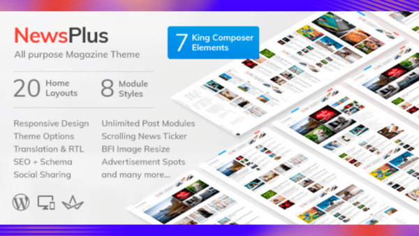 NewsPlus Theme GPL v4.4.0 – News and Magazine WordPress Theme