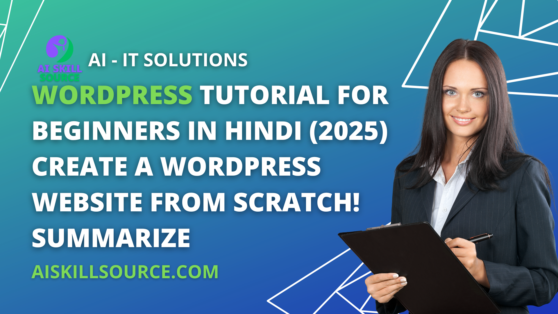 WordPress Tutorial for Beginners in Hindi (2025) | Create a WordPress Website from Scratch!