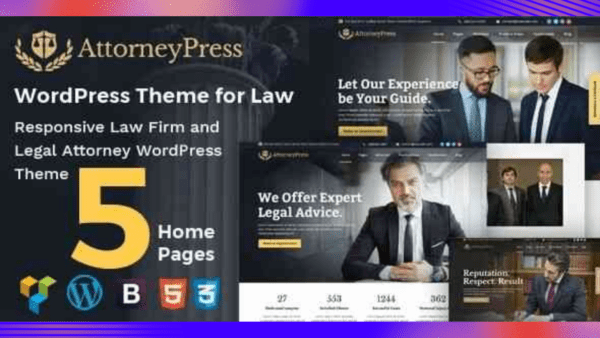 Attorney Press Theme GPL 2.2.0 – Lawyer WordPress Theme