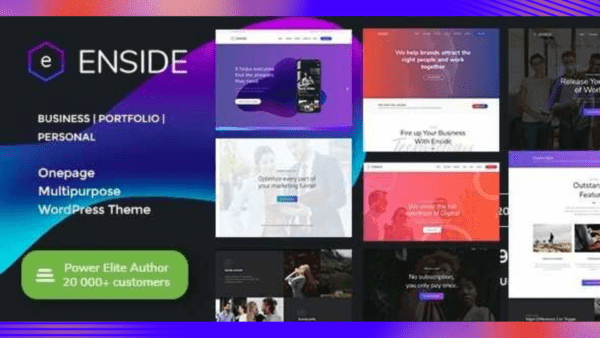 Enside Theme GPL v1.5.1 – Multipurpose Onepage Landing Page WordPress Theme