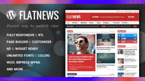 FlatNews Theme GPL v6.0 – Responsive Magazine WordPress Theme