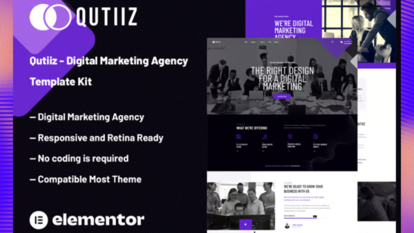 Qutiiz Theme GPL v1.3 – Digital Marketing Agency WordPress Websites