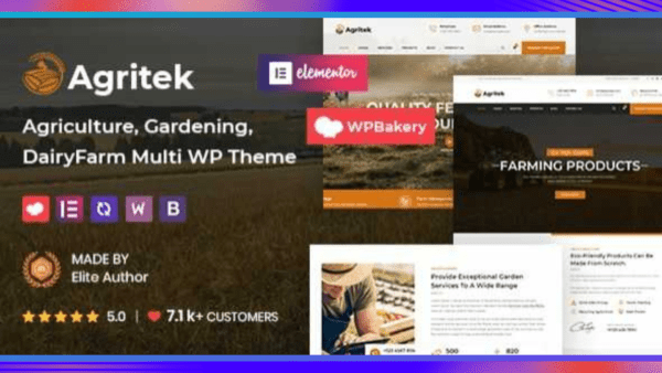 Agritek Theme GPL v4.1 – Agriculture, Dairyfarm and Gardening WordPress Theme