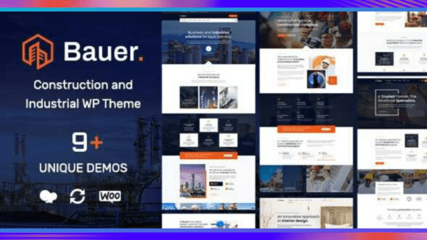 Bauer GPL Theme v1.29 – Construction & Industrial Websites