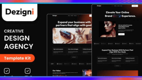 Dezigni Elementor Template Kit GPL v1.0 – Creative Design Agency & Portfolio