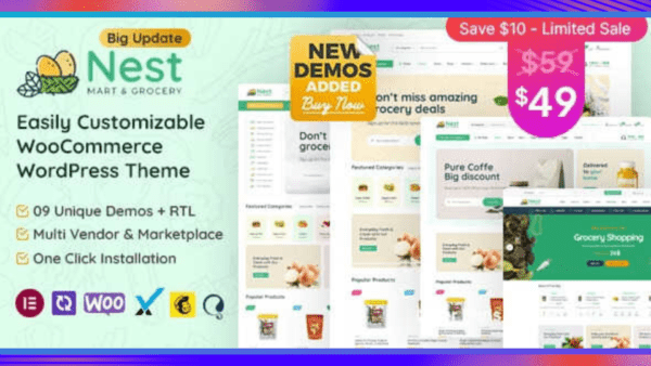 Nest Theme GPL v1.7.7 – Grocery Store WooCommerce WordPress Theme