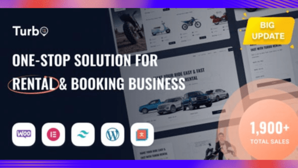 Turbo Theme GPL v12.0.5 – WooCommerce Rental & Booking Theme