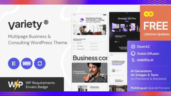 Variety Theme GPL v1.1.0 – Multipage Business & Consulting WordPress Theme