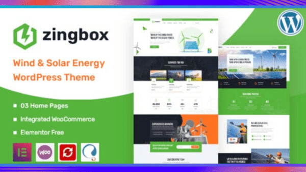 Zingbox Theme GPL v1.0.9 – Wind & Solar Energy WordPress Theme